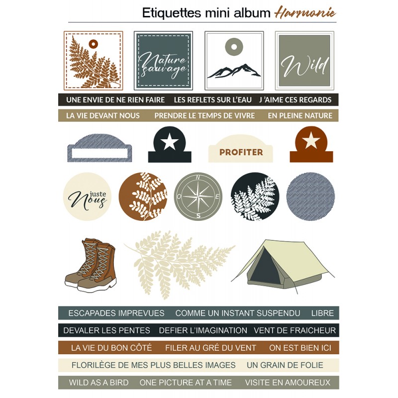 Etiquettes A5 album Escapade