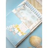 Peigne de reliure en plastique bleu, 30 trous