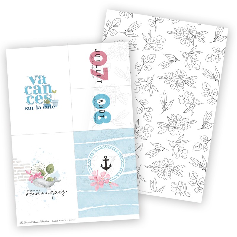 Duo de calques Côte fleurie