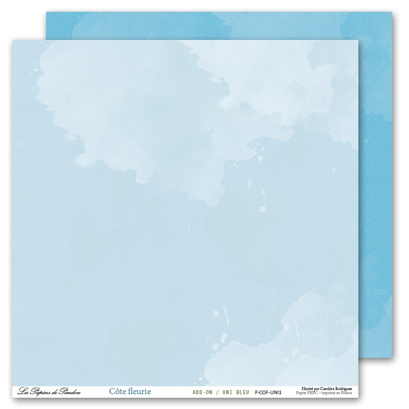 Côte fleurie - Add-on : Faux-uni bleu