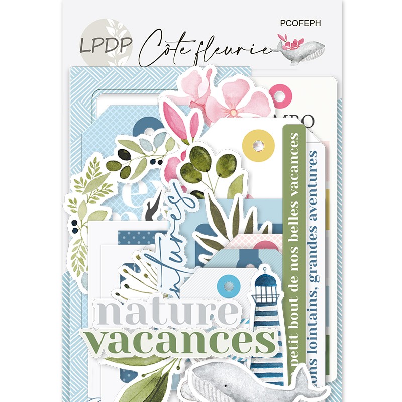 Ephemera (die cuts) Côte fleurie