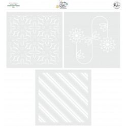 Pinkfresh - trio de pochoirs